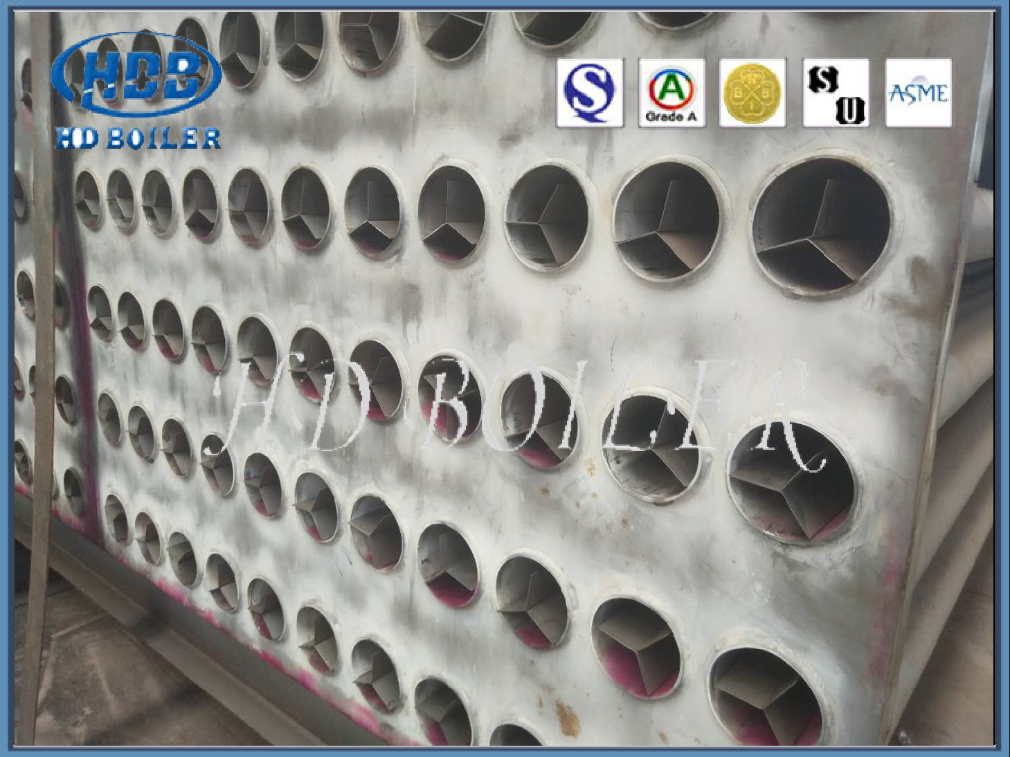 Preriscaldatore di aria tubolare d'acciaio con pareti sottili per le caldaie a carbone di CFB nella centrale elettrica